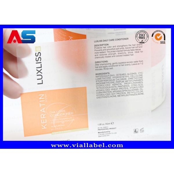 CMYK пептидные флаконы этикетки для лекарств стеклянные бутылки наклейки печать фабрика водонепроницаемый сильный клей