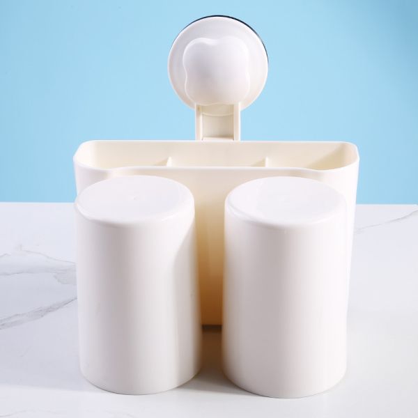 Irregularity ABS PVC Bathroom Toothbrush Holder Set Hung On The Wall