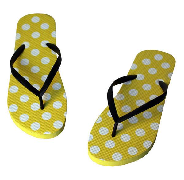 V strap full color printed  Women Flip flops  thongs slipers manufacturers