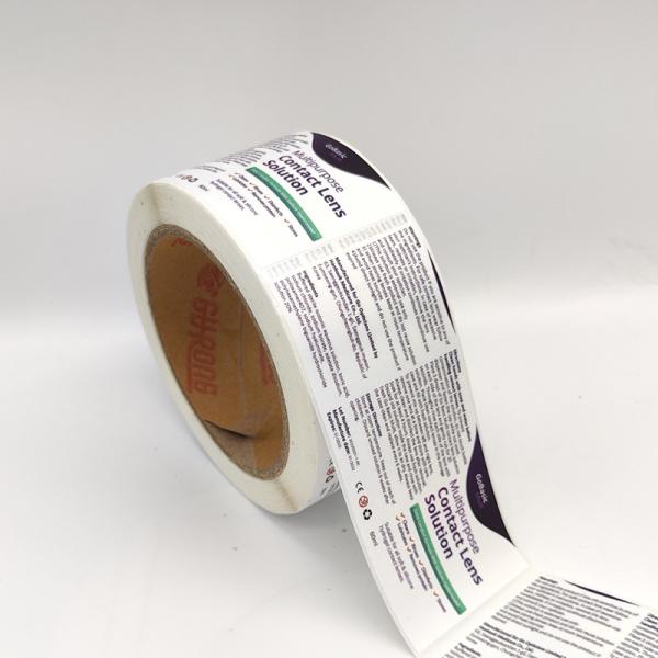 Flexo Printing Matte Sticker Paper Rectangular BOPP Film Adhesive Label Roll