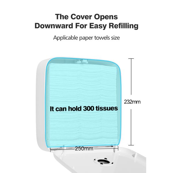 Plastic V Fold Manual Paper Dispenser Wall Mounted Modern Paper Towel Dispenser