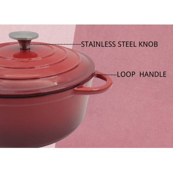 Purple Enamel Coated Cast Iron Casserole With Lid No seasoning