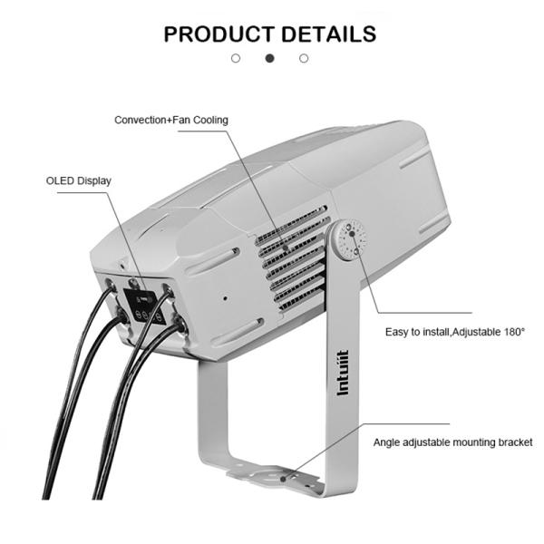 Projecteur d'effets vagues d'eau LED dynamique 400W IP65, 7 couleurs, lumières d'ondulation océaniques