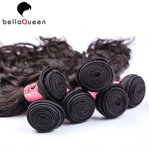 Tramas pretas naturais, emaranhado e derramamento do cabelo humano de onda de água 6A Remy livre