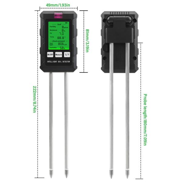 Versatile 6 IN 1 Soil Tester Complete Solution For Plant Health Management