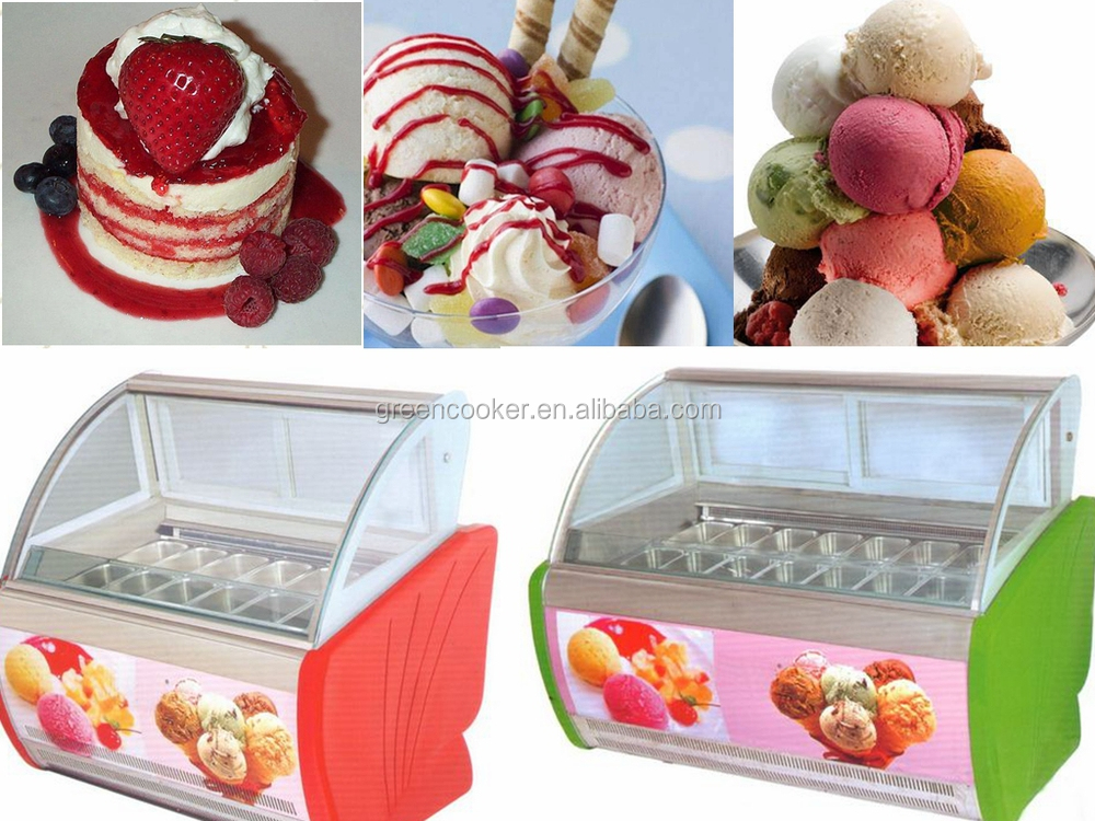 1880W 20 готовит витрину комода холодильника Popsicle льда замораживателя дисплея мороженого