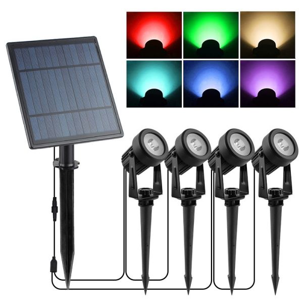 LED Outdoor Landscape Garden Plug-In Solar Lawn Light for High Brightness Spotlight