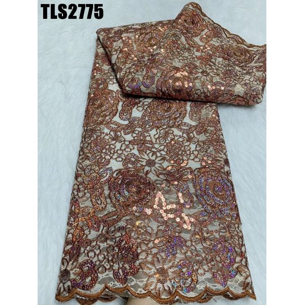 Hot sale Fancy Design New Double net Lace Fabric Sequin Tulle Glitter Sequin Fabric Mesh lace