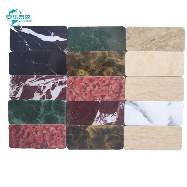 PVDF and PE Coating Marble Grain ACP Aluminum Composite Panel with 1220mm to 1500mm Width and Recyclable Eco-friendly Materials