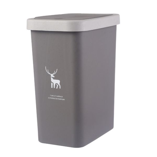 Household 11L Plastic Dustbin Anti Skid With Lid Living Room Bedroom Using