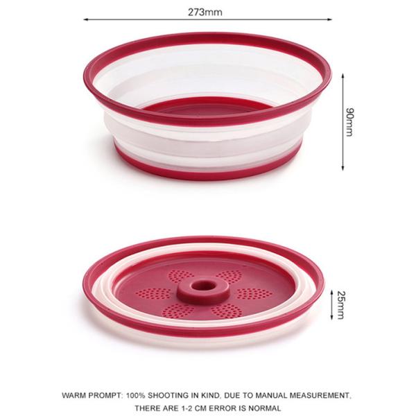 Customized 180g 8.2 Inch Collapsible Microwave Splatter Shield