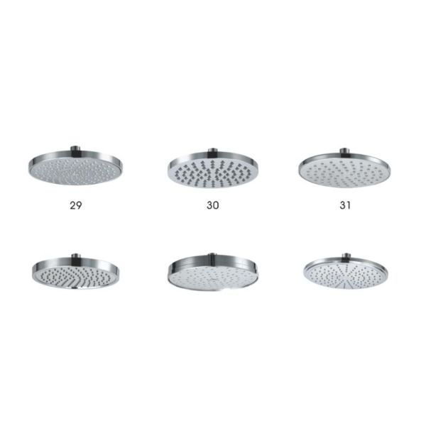 Ultra Thin Brushed Stainless Steel Shower Head , Gloss Metal Hand Held Shower Head