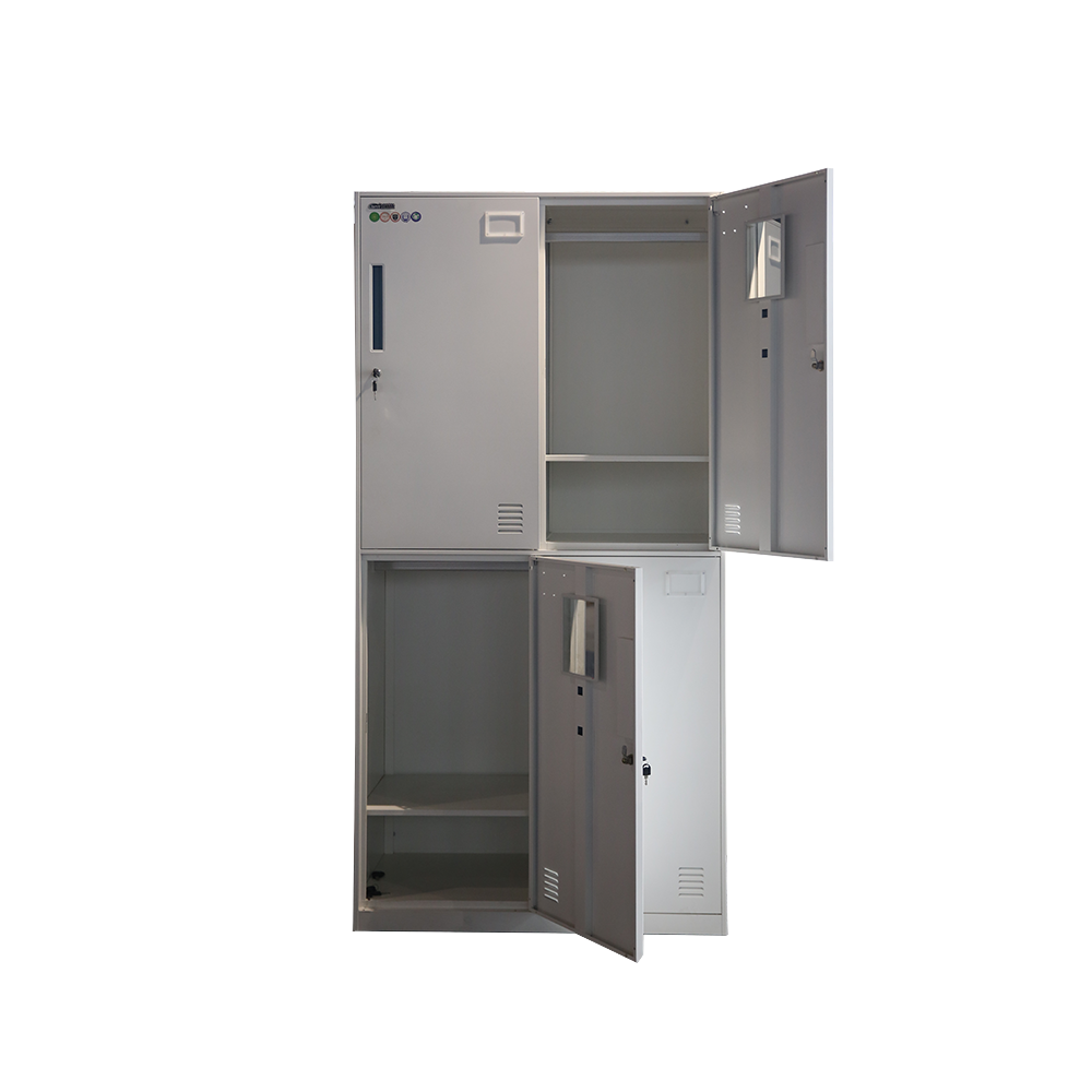 Laboratory Steel Cabinet Locker With Hanging Rods Narrow Side Metal Locker