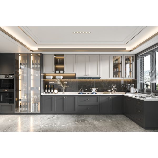 Complete Set Custom Kitchen Cabinets PVC Kitchen Cabinets and Accessories