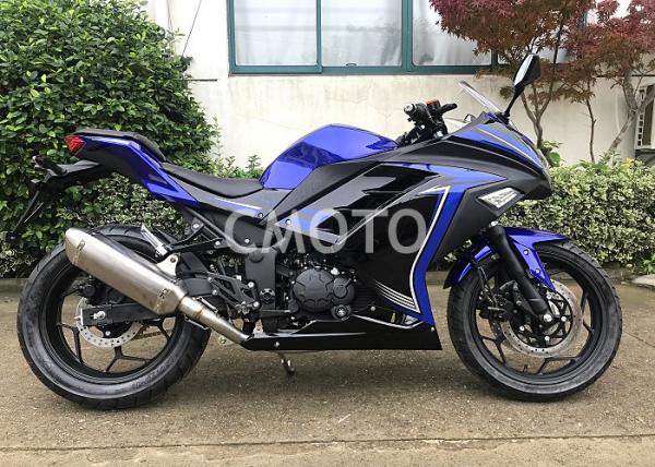 Blue Black Plastic Body Gas Street Sport Motorcycles Alloy Wheel Disc Brake