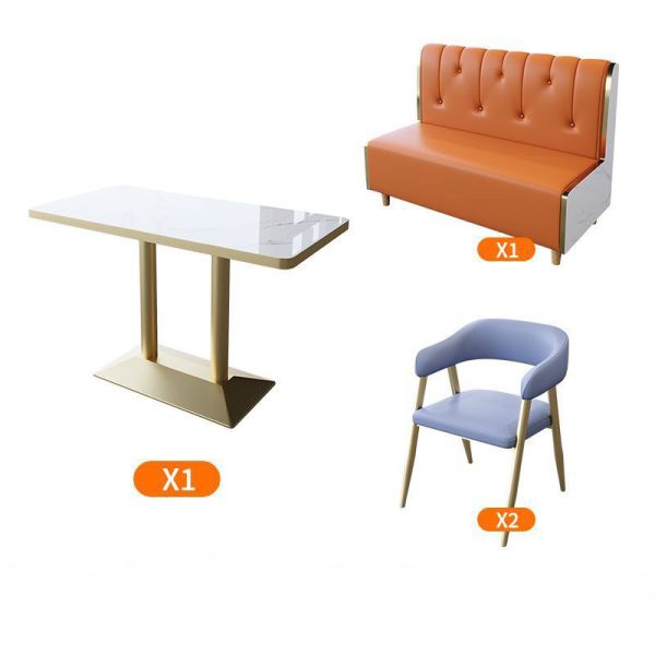 Hot Sale Cafe Marble Restaurant Coffee Shop Sofa and Booth Seating Chair and Table Set Furniture for Coffee Shop