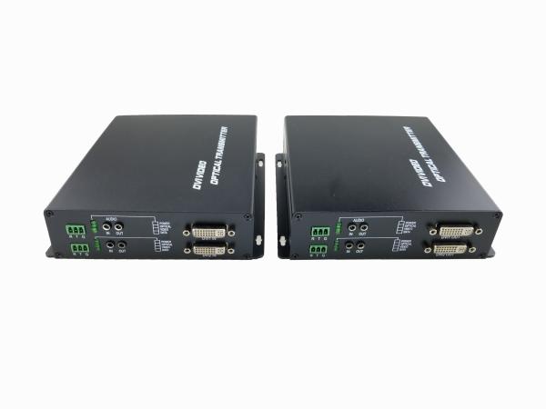 All Digit Remote Control Fiber Dvi Extender With Umcompressed Audio / Video Signal