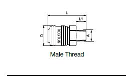Auto joint coupler 14KA AW17 MXP G3/8