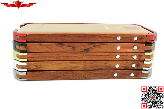 Hot Selling Aluminum+Wood Bumper For Samsung Galaxy S5 Multi Color 100% Perfect Fit