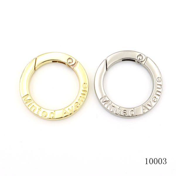 26mm Nickel Round Flat Spring O Ring Carabiner for HandBags Accessories