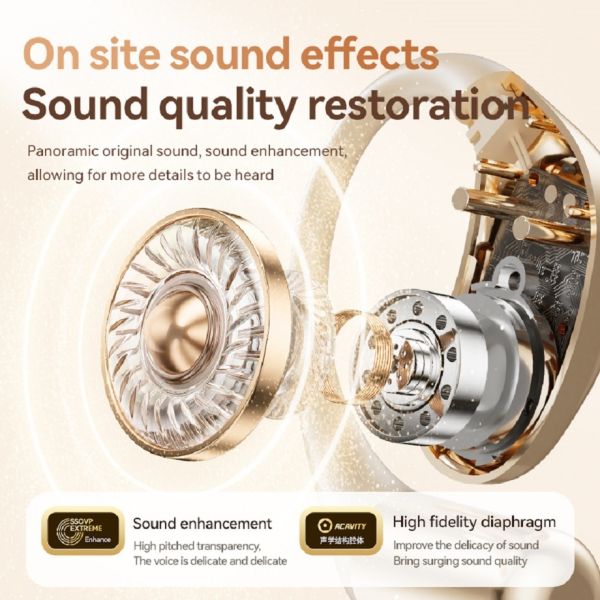 Wireless Earphones Support A2DP AVRCP And HFP Protocols F13 Copper Ring Speakers White Black Or Complexion