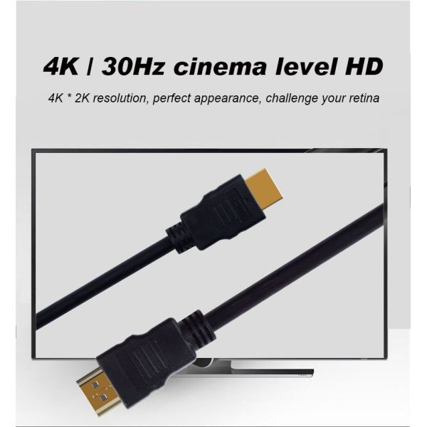 Cabo HDMI 4K 1m 1.5m 2m 3m 5m 8m 10m 15m 18gbps Cabo HDMI Revestido de Ouro