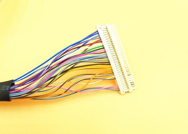 Shrink Tube Copartner LVDS Cable Assembly , 30 Pin Electronic LVDS LCD Cable