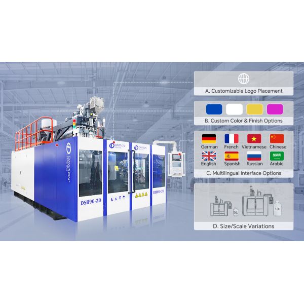Single Station HDPE Wide Mouth Daily-Use Containers Making Machines Extrusion Blowing Molding Machine