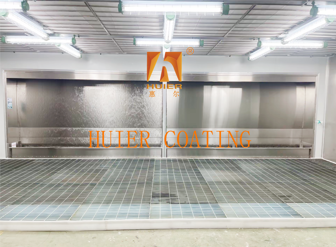 Electrostatic Painting Line for Wood and Metal Parts Spraying with Energy-Saving Water Pump and VOCs Treatment System