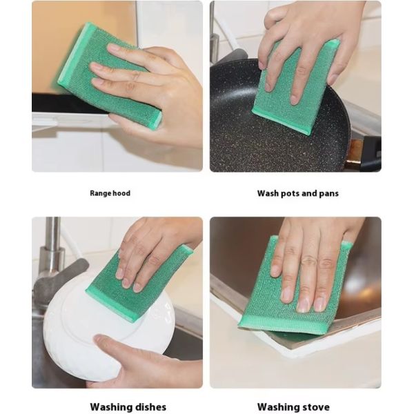 304 Stainless Steel Scrub Brush for Kitchen and Hair Care