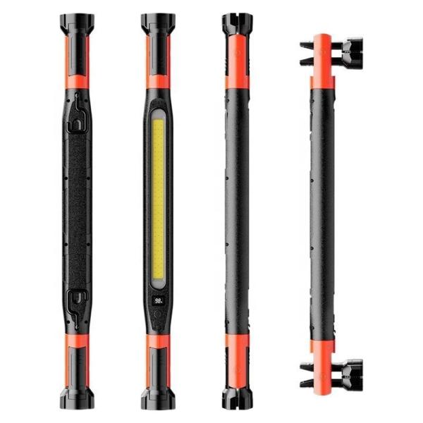 LED Magnetic Tape Double Hook Foldable Rotating Work Lamp Outdoor COB Flashlight Charging Long-lasting Emergency Light