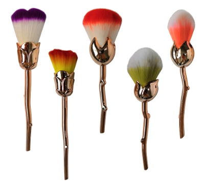 Beauty Accessories Five Pieces Makeup Brush Set Colorful Soft Vegan Hair