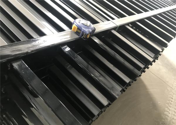 Steel Tubular Fence Panels ( Crimped spear and flat Design) 1800mm height and width 2400mm 3000mm POWDER coated RAL