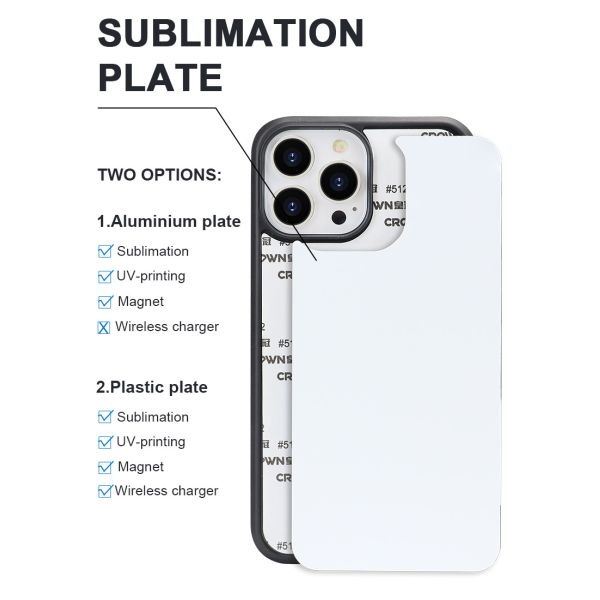 Capa de teléfono de sublimación de placa de aluminio anti resbalón para iPhone16 Samsung S25 Ultra
