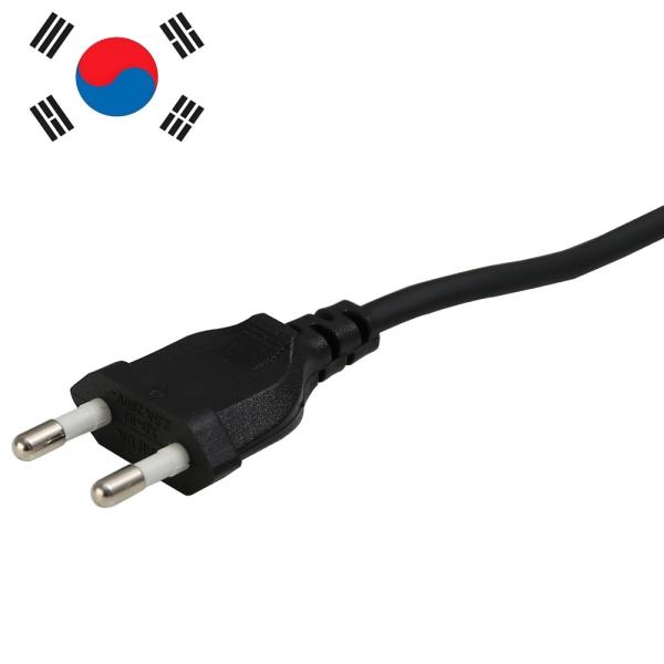 Customization 2.5A 250V  Korea Standard laptop electric ac Power Cable 2pin hair dryer Plug cords