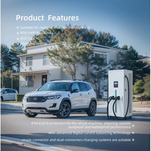 EV Car Charger CE/UL/GBT EV DC Charger 60kW - 240kW Touch Screen Doule Guns  Commerical Use Fast Charging