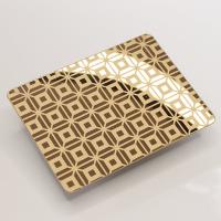 3mm gravou a folha de aço inoxidável Champagne Gold Rose Pattern Finish