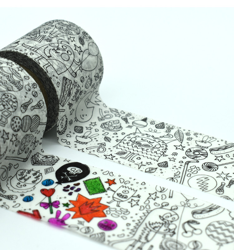 Выполненное на заказ ремесло печатая Washi бумажная красочная Writable лента для маскировки бумаги Washi