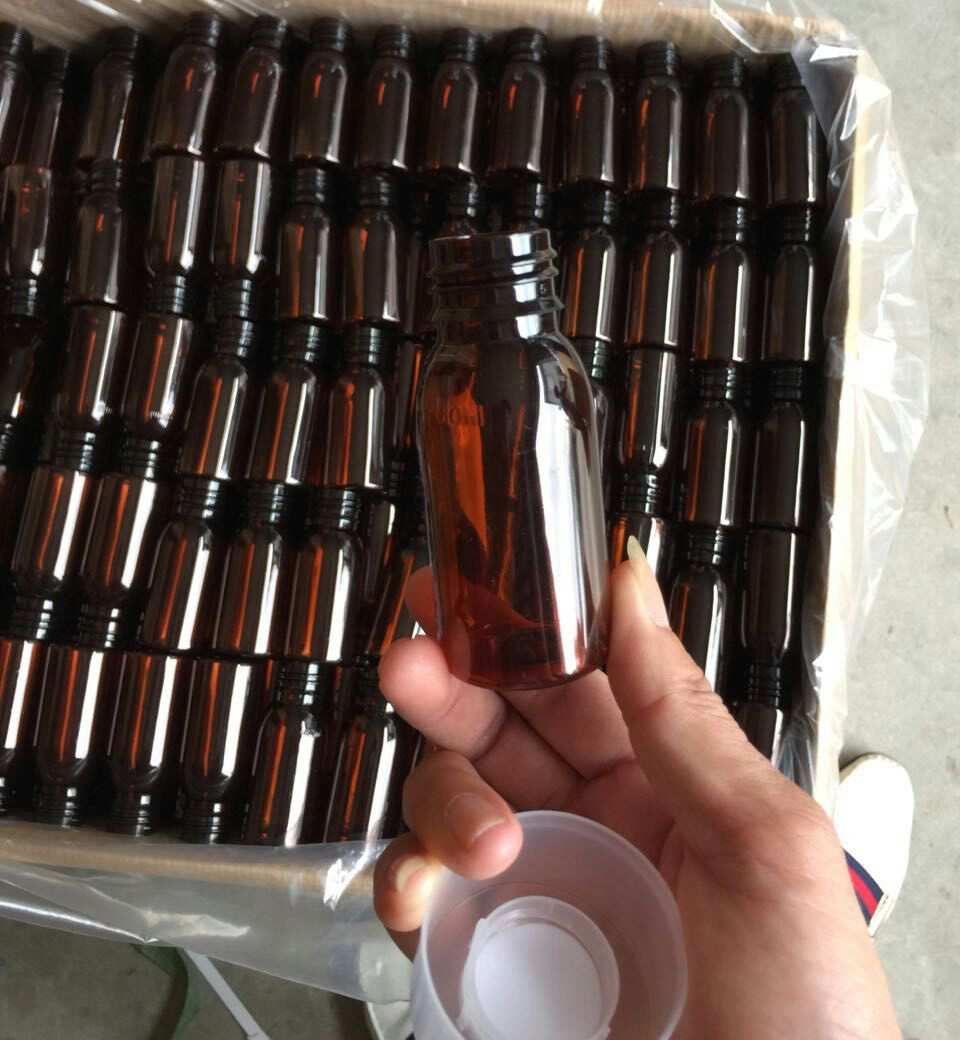 60 МЛ бутылка янтарного ЛЮБИМЦА 2 ОЗ фармацевтическая упаковывая с предохранением утечки