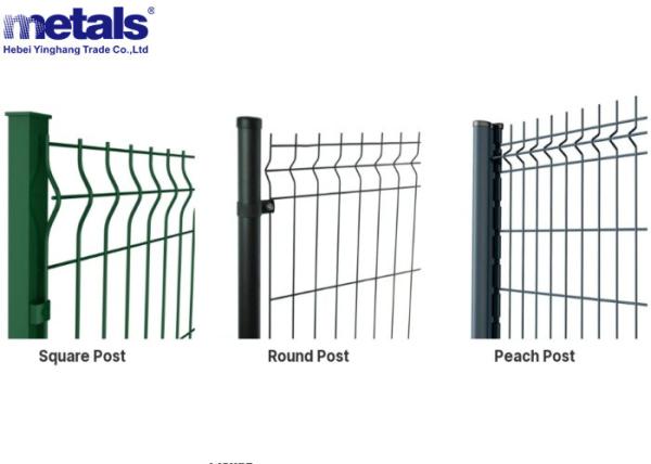3D Curved Welded Wire Mesh Fence Galvanized PVC Coated 50X100MM