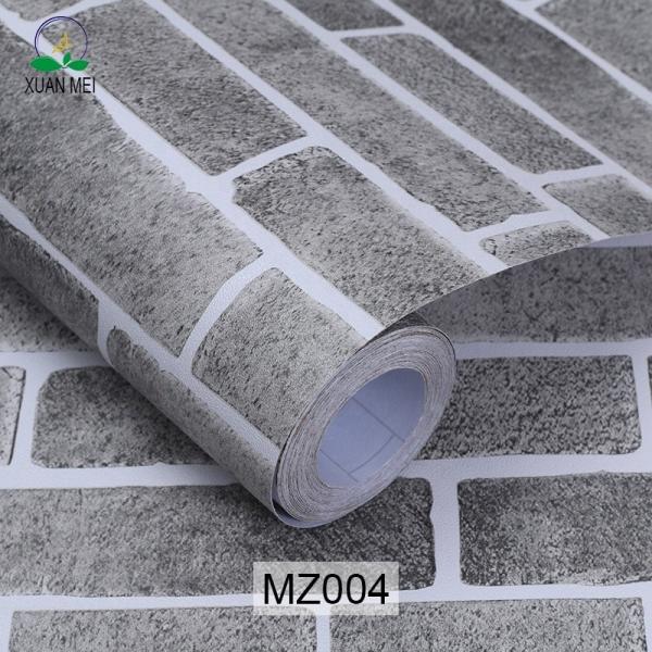 3D Brick PVC Self Adhesive Wallpaper Rolls for Stone Wall