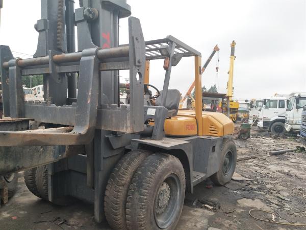 TCM Used 10 Ton Forklift Truck FD100 1220 Mm Fork Length Hydraulic System