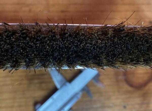 Industrial Pig Hair Stenter Wheel Brush 240mm for Textile Finishing Machine Cleaning