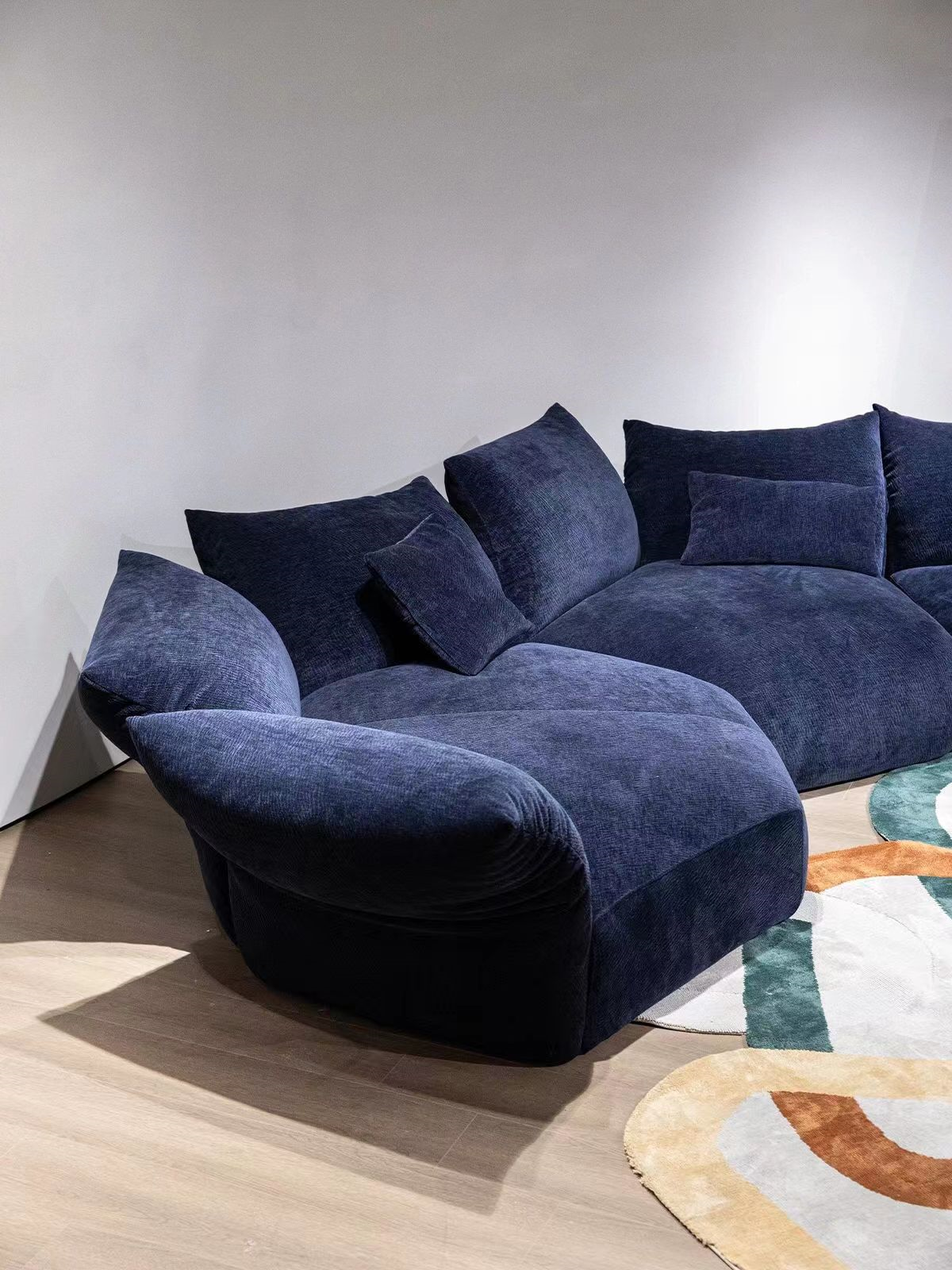 Petal Black Velvet Sofa Italian Hotel Villa Living Room Fabric Alien Sofa