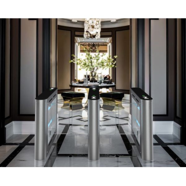 IP54 Glass Swing Turnstile , Automatic Outdoor Speed Gate Turnstile For Modern Spaces