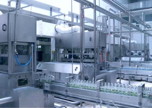 Glass Bottle Dairy Production Line , Milk Production Plant Equipment Long Service Life