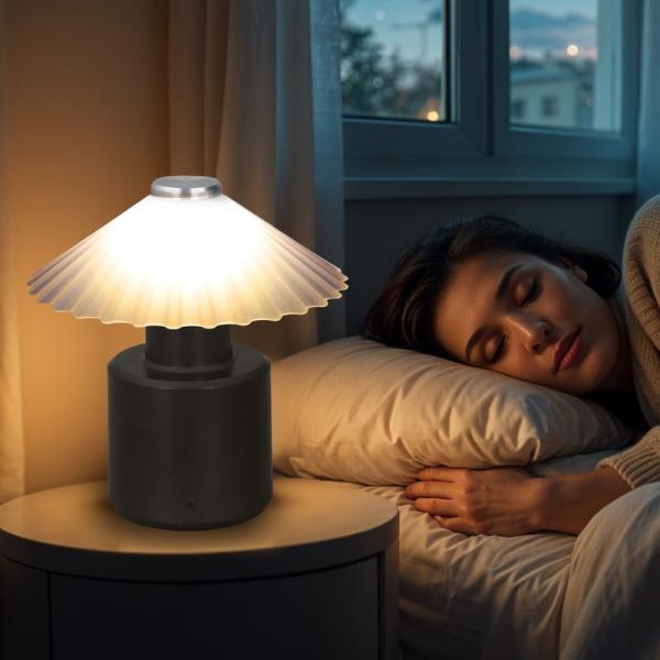 Cute Umbrella Design Touch Control LED Table Lamp with Adjustable High/Low Brightness Rechargeable led desk light for camping home use