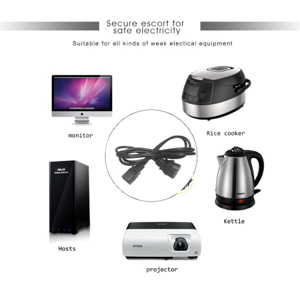 C14 Мужчина к 2XC13 Женщина Кабель питания и расширение Ac Cord Splitter