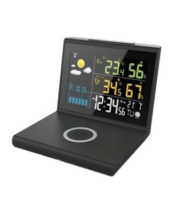 CE Indoor Outdoor Thermometer Wireless QI  LCD Digital Weather Clock