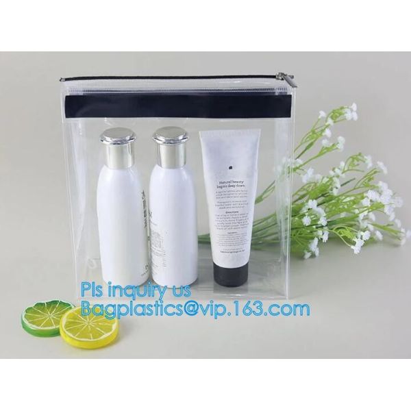 fashion thick clear retail custom printed pvc slider zipper bag, mini plastic zipper cosmetic slider zip bags with print